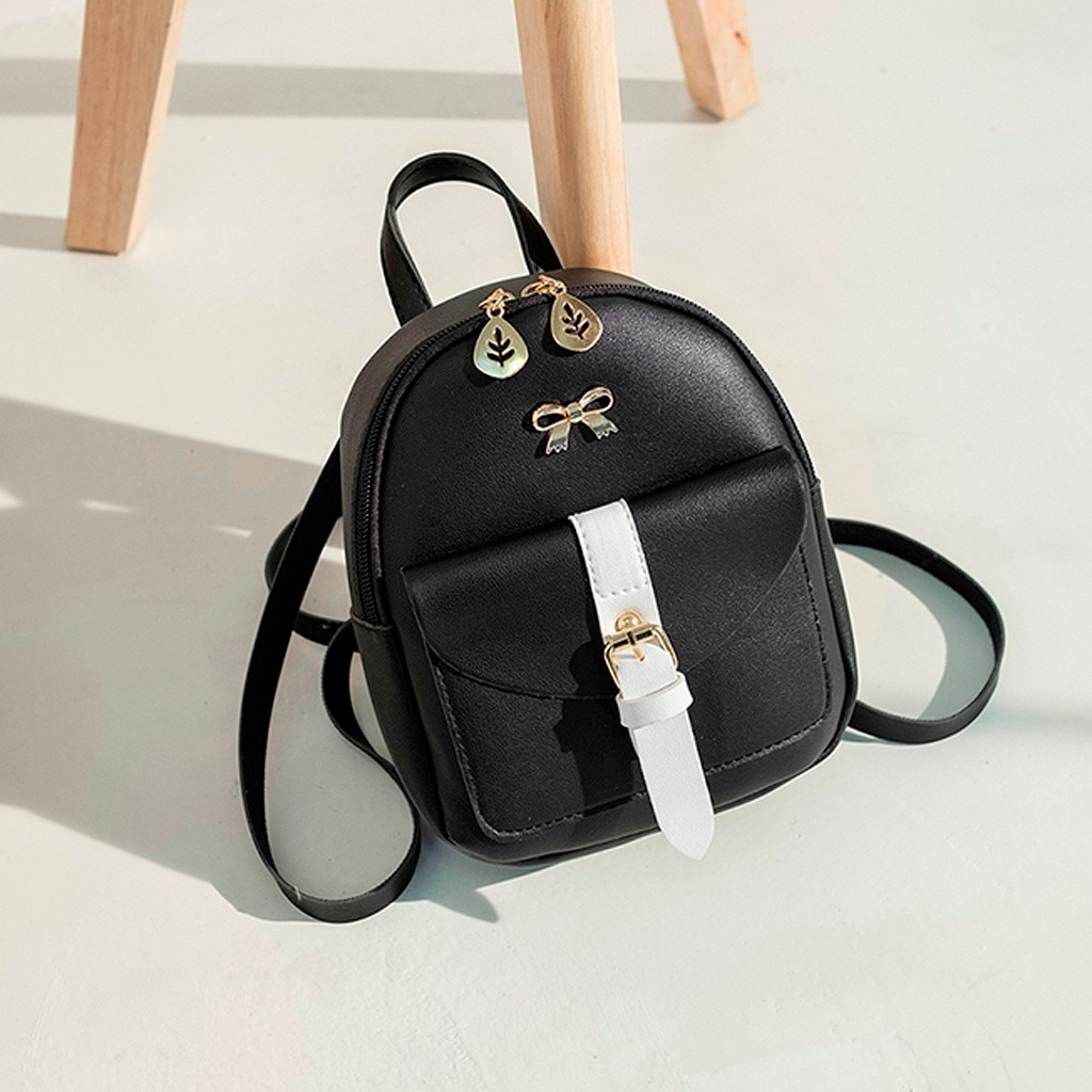 Bow-knot Leaf Mini Backpack Luxury Backpack for Women Cute 