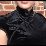 Pure Color Split Cheongsam Dress Slim photo review