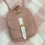 Elegant and Cute Mini Backpack with Gold Bow Knot in Baby Pink photo review