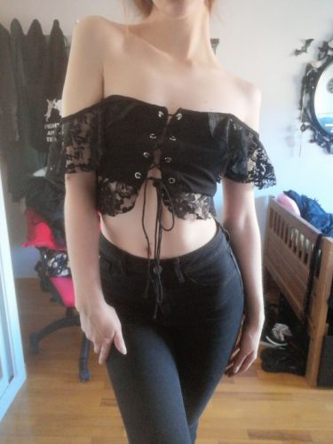 Backless lace CropTop photo review