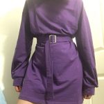 Long Sleeve Belt Dress Korean Style photo review