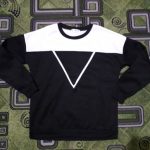 Winter New Fashion Black and White Patchwork Sweatshirt photo review