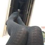 Autumn Style Cute Black Twisted Knee Stockings photo review