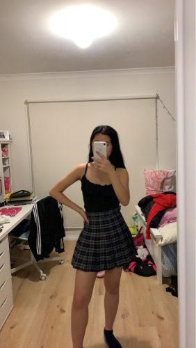 Korean Plaid Skirt photo review
