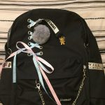Fashionable and Cute Chain USB Backpack in Black & White photo review