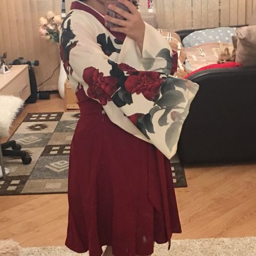 Japanese Style Retro Floral Kimono photo review