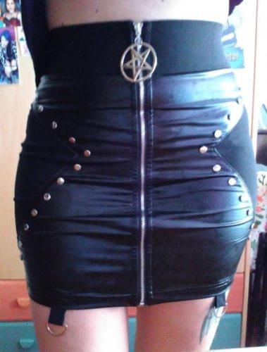 Leather Short Gothic Skirt photo review