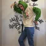 Dinosaur Print Hooded Pullovers With Horns photo review