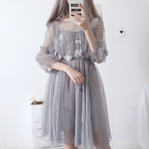 gray dress