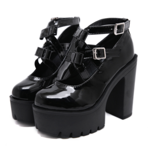 Buckle Punk Mary Janes Pumps