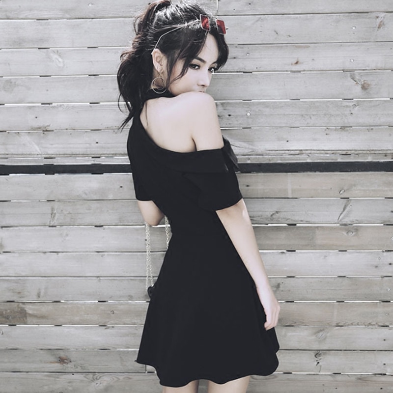 Sexy Asymmetric Gothic Dress