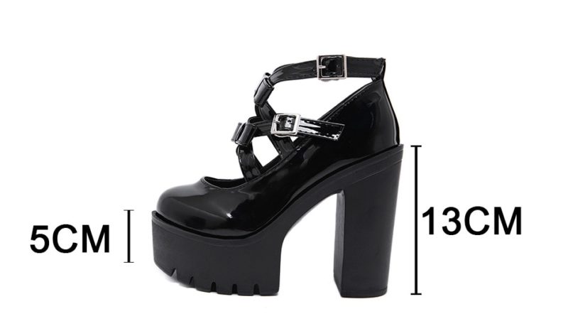 Buckle Punk Mary Janes Pumps