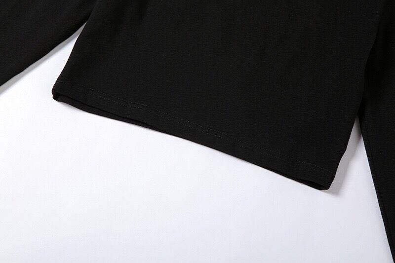 Black Long Sleeves 2-Piece Plaid Cami Top
