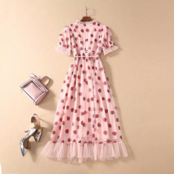 Strawberry stamping Dress