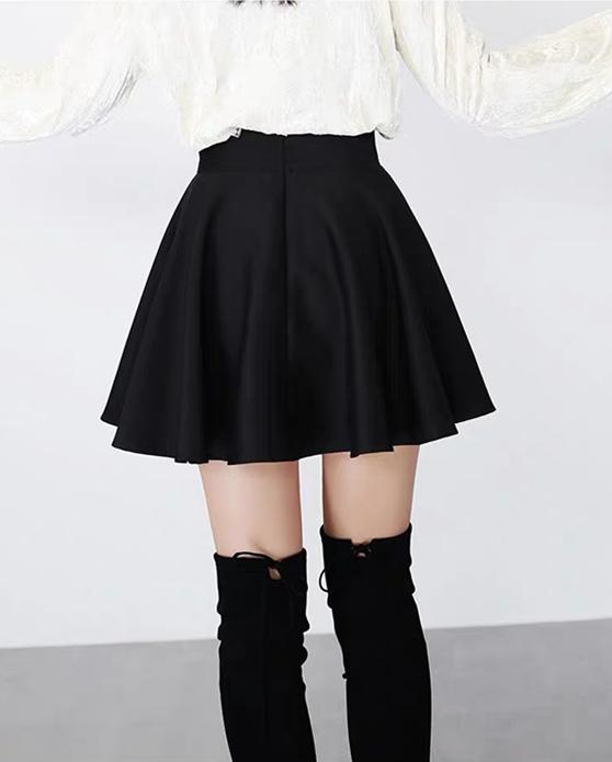 High Waist Black Mini Skirt