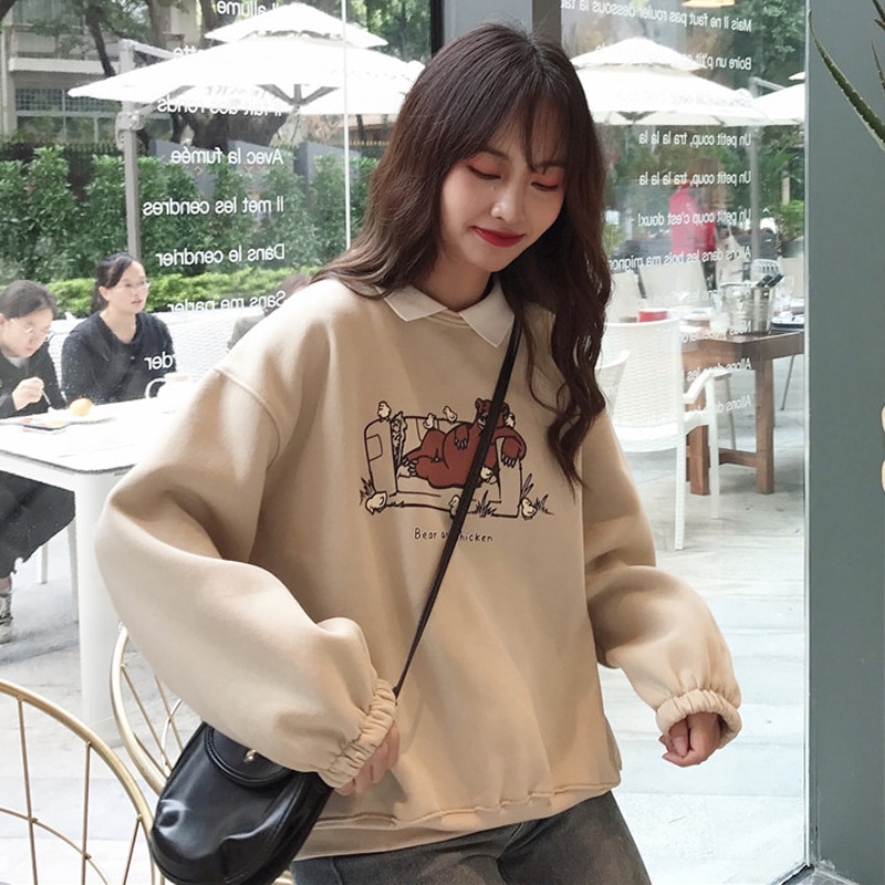 Bear and Chicken Soft Hoodie