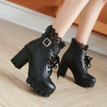 Victorian O-Ring Lace Boots