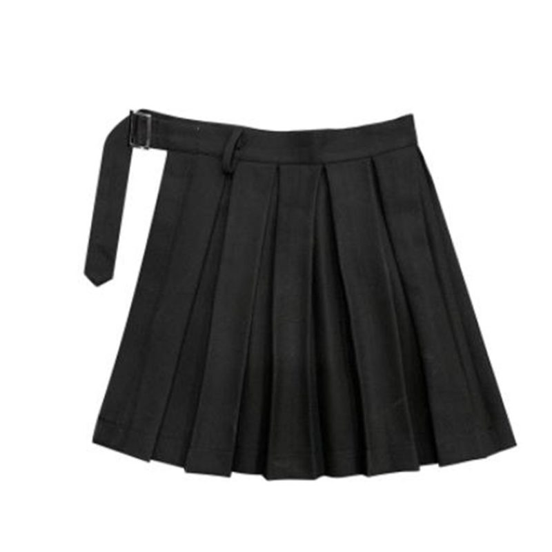 Gothic Irregular High Waist Plaid Skirt