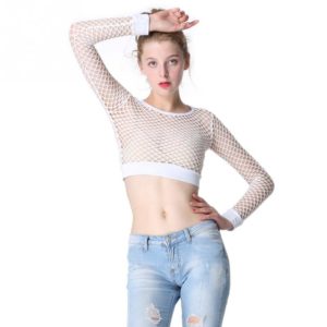 Cropped Mesh Top