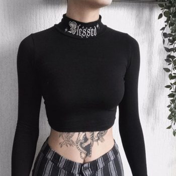 Long Sleeve Embroidery Top
