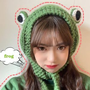 Winter Skullies Cute Women Frog Hat Crochet Knitted Hat