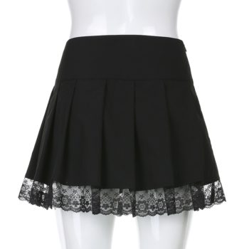 Lace Up Goth Skirt