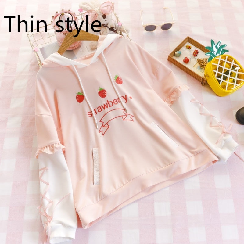 thin pink hoodie
