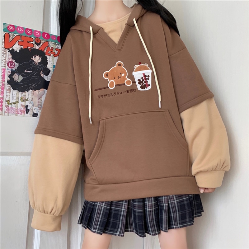 Harajuku Bear Anime Hoodie